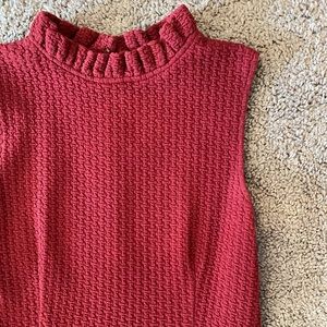 Ganni for Anthropologie maroon/burgundy dress